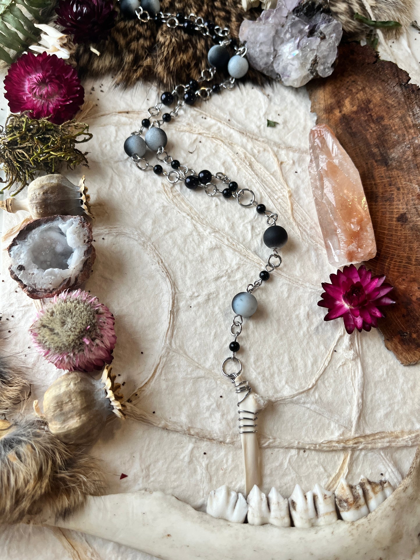 Real Bone Rosary - Squirrel Bone #2