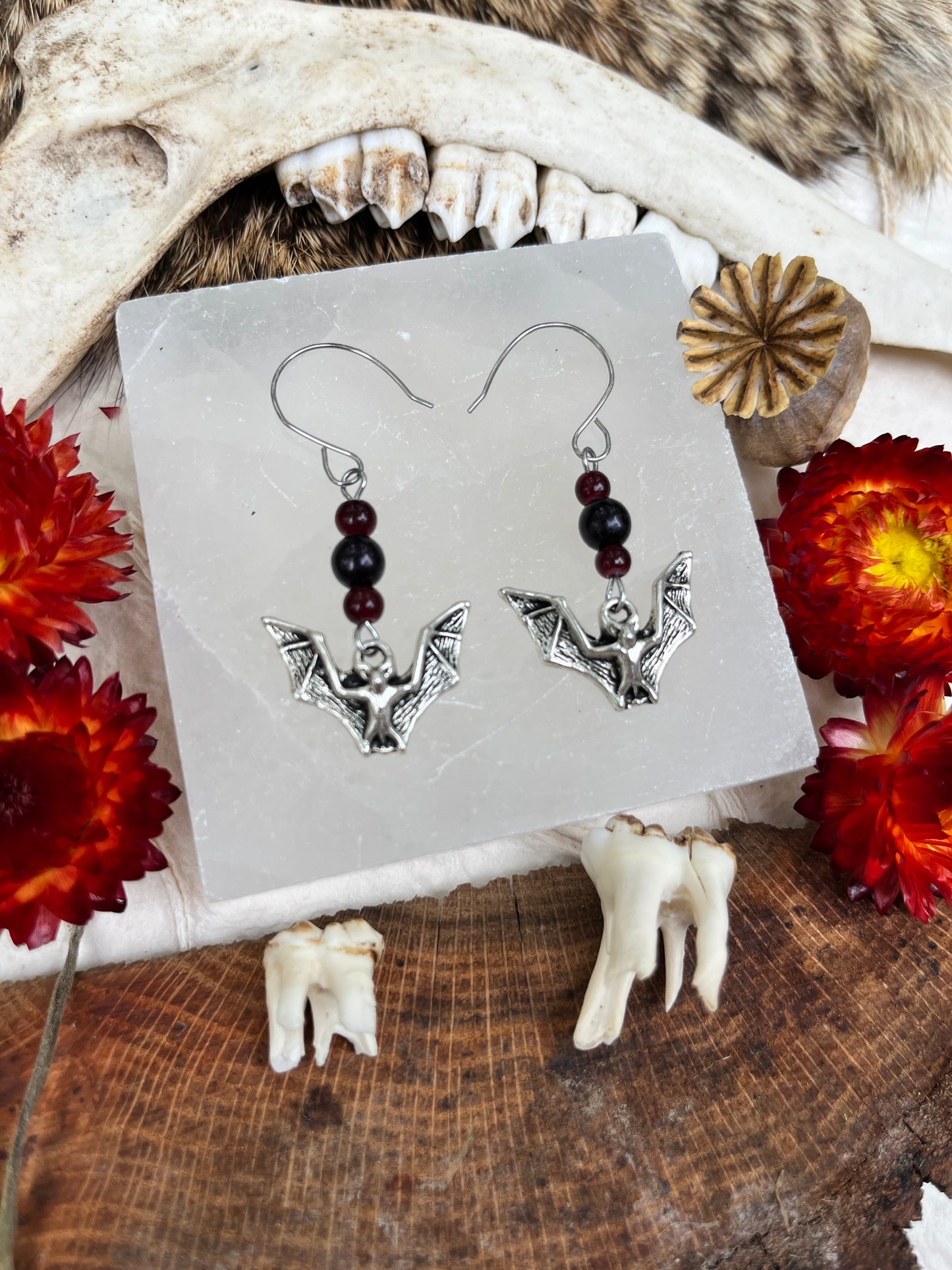 Bat Charm Earrings