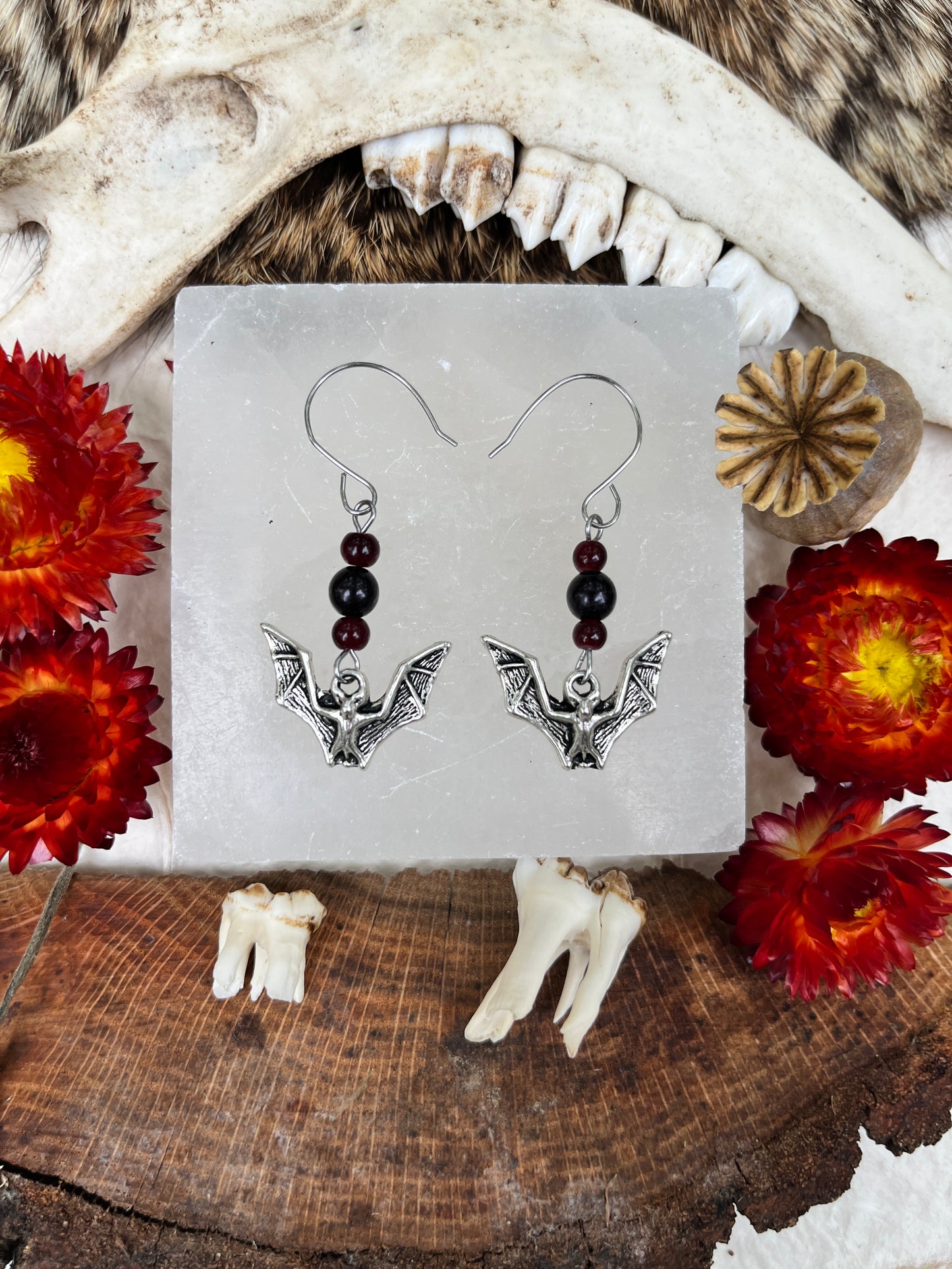 Bat Charm Earrings