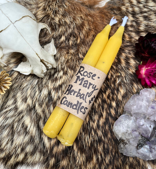 Herbal Beeswax Prayer/Intention Candles